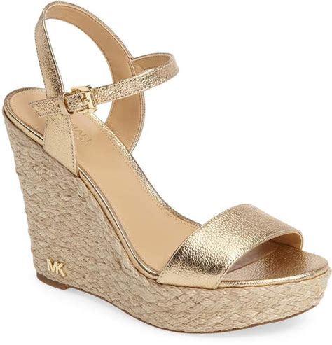 michael michael kors jill platform wedge sandal|Michael Kors denim wedges.